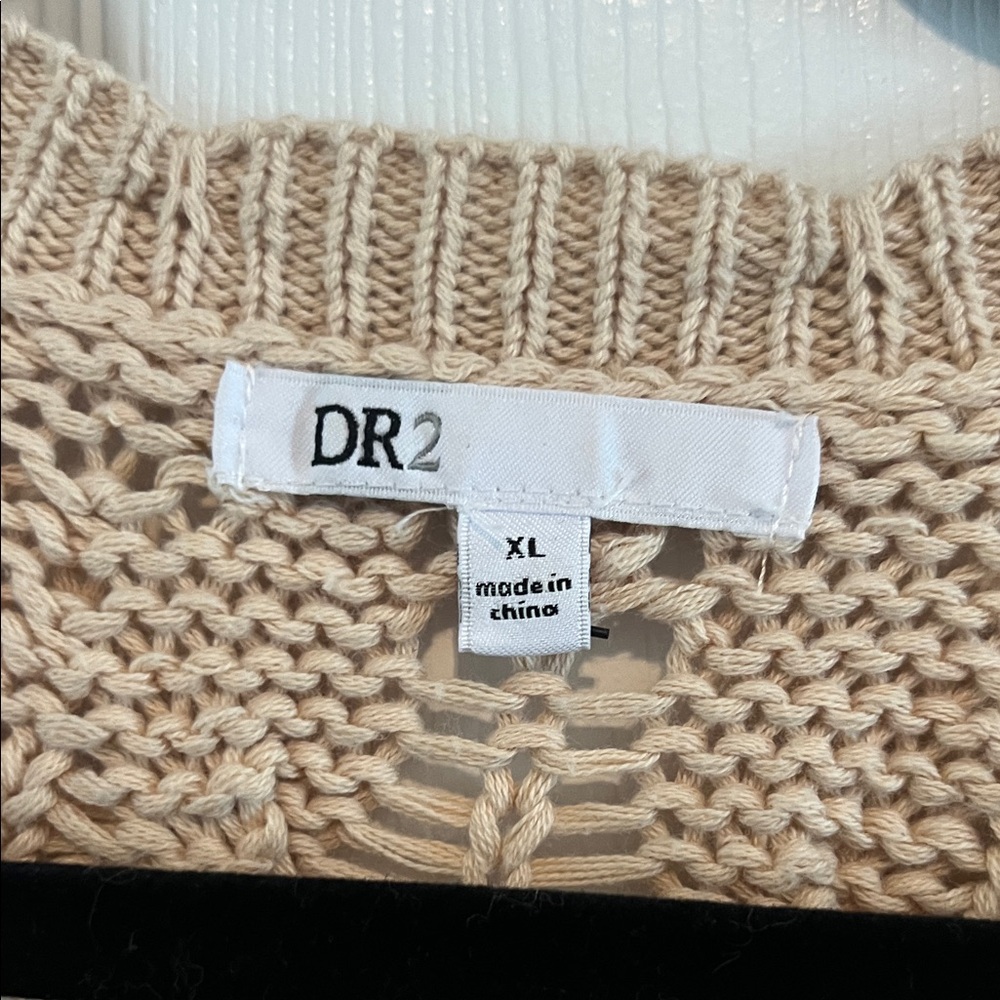 DR2 Beige Open-Front Cardigan - Picture 2 of 7